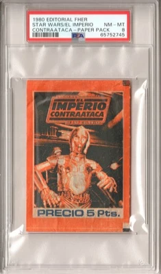 Unopened paper pack of Editorial Fher trading cards from 1980 Star Wars: ESB. - Image 1 of 2