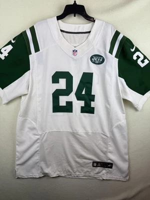 纽约喷气机队球衣男式56白色绿色NFL橄榄球Darrelle Revis 24耐克 — 第 1/4 张图片