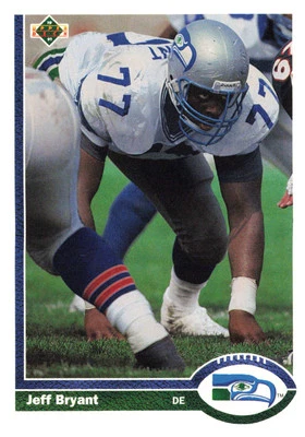 Jeff Bryant #338 1991 Upper Deck Seattle Seahawks Football - Image 1 of 2