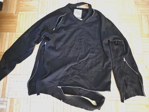 MAISON MIHARA YASUHIRO YOHJI PULLOVER MULTI - REISSVERSCHLUSS SCHWARZ WOLLE RUNDHALSAUSSCHNITT CH 44" - Bild 1 von 9