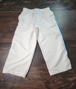 Mountain Lake Damen Caprihose mit Kordelzug weiß mit blauen Streifen Größe Small - Bild 1 von 8