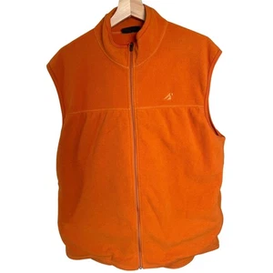 Eastern Mountain Sports XL Men Orange Zip Up Fleece Vest - Picture 1 of 5
