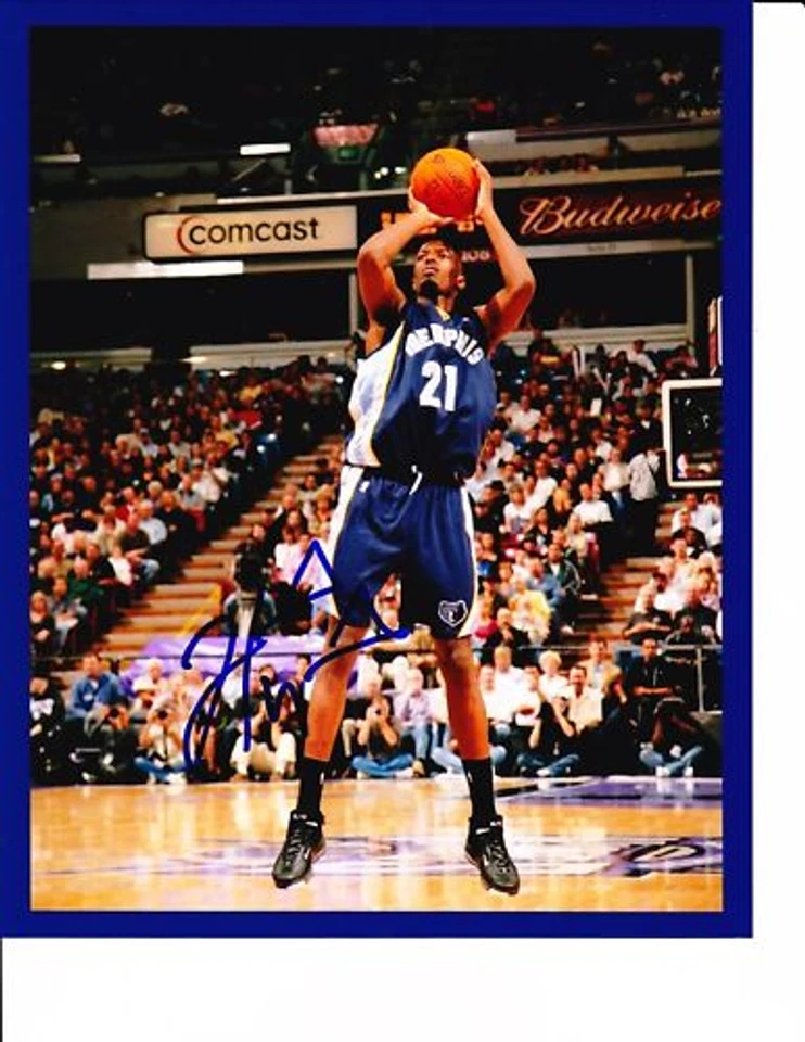 MEMPHIS GRIZZLIES HAKIM WARRICK 签名 JUMP SHOT 8X10 — 第 1/1 张图片