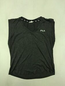 FILA Grey Size 10 Active Polyester Sleeveless Womens Activewear Gym Tank Shirt