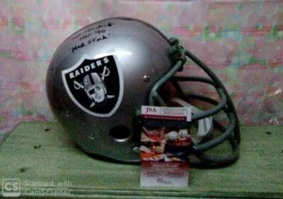 TED HENDRICKS SIGNED CUSTOM OAKLAND RAIDERS "TK" HELMET HOF90 "MAD STORK" - Image 1 of 4