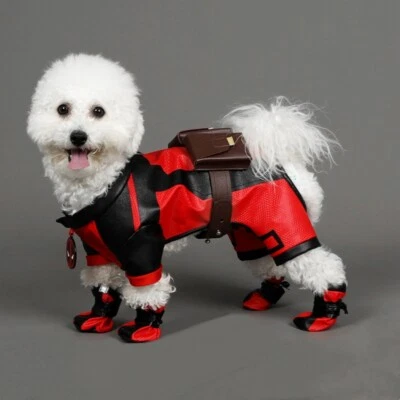 Deadpool 3 Wolverine Mascota Perro Disfraz Disfraz Conjunto Ropa para Mascotas Perro Gato Disfraz Foto 1 de 4