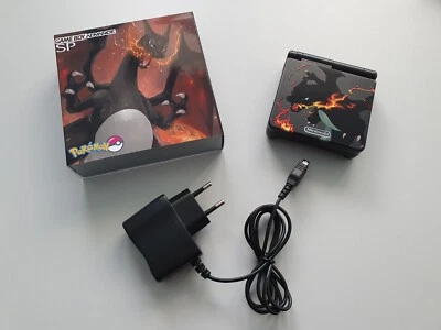 GameBoy Advance SP Konsole Shining Charizard OVP Neues Gehäuse & IPS V5 Display - Bild 1 von 4