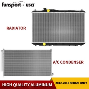 Radiator + AC Condenser for 2012-2015 Honda Civic Sedan / 13-15 Acura ILX 2.4L - Picture 1 of 8