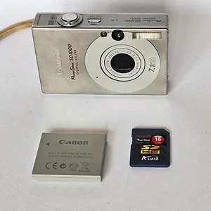 Canon PowerShot Digital ELPH SD1000 7.1MP Digital Camera Silver Working battery - Picture 1 of 9