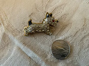 Broche vintage pintado de metal estrás para perro p1129 - Imagen 1 de 2