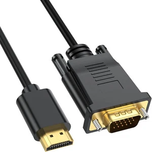 HDMI-zu-VGA-Kabel, Monitorkabel, PC, XBOX, Laptop, Konverteradapter - Bild 1 von 6
