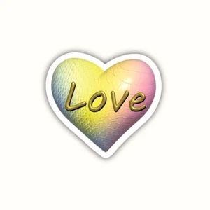 Heart Vinyl Sticker Waterproof Love Themed Decal Valentine Day Lptop Bottles Car - Picture 1 of 10