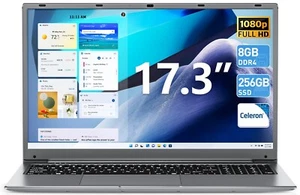 SGIN Laptop 17.3 ZOLL 8GB RAM 256GB SSD Dual-Core Prozessor bis zu 2,6GHz - Bild 1 von 10