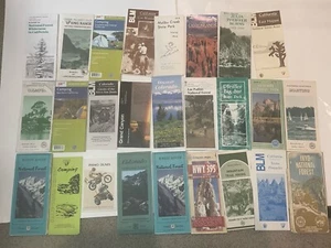 Lot Of 26 Vintage Camping California State Parks Forest Ephemera Maps Outdoors - Picture 1 of 7