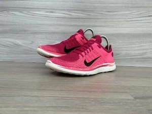 Nike Free 4.0 Flyknit Entrenadores Talla 5 Zapatos para Correr Mujer Blanco Rosa Gimnasio Correr - Imagen 1 de 9