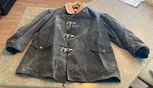 Globe, Black Canvas, Vintage Turnout Coat, 1950’s Era. - Picture 1 of 11