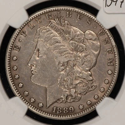 1889-CC $1 Morgan Silver Dollar - Key Date Carson City - NGC XF Dets - SKU-B4768 - Image 1 of 4