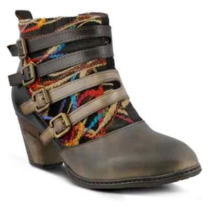 Spring Step L’Artiste Botas Redding Cuero Multi Hilo Tacón Botín 41 | 9.5-10 - Imagen 1 de 7