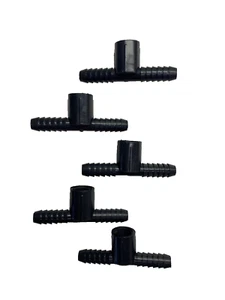 (5 Ea) 1/2” PVC Combinación Camiseta Inserto, Barra de Manguera x FPT, 1402-005 - Imagen 1 de 3