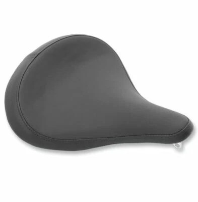 Sella a Molle Sportster Softail Dyna In Pelle Nera Universale Moto Custom Bobber - Immagine 1 di 4