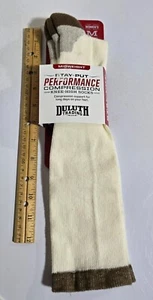 Duluth Trading Co Socks Midweight Stay Put Performance Knee High Ladies M Ivory - Picture 1 of 9