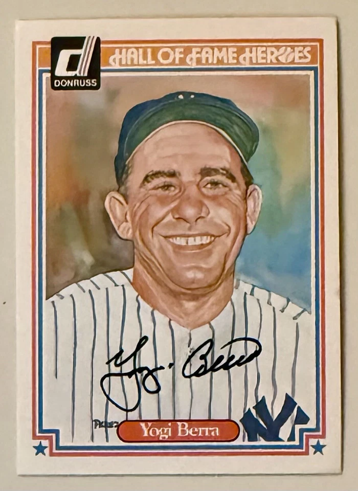 Donruss 1983 - Héroes del Salón de la Fama - Yogi Berra - Firmado/Autografiado Foto 1 de 2