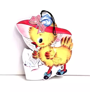 Chick Vintage Style Flat Sparkly Easter Ornament - Picture 1 of 5