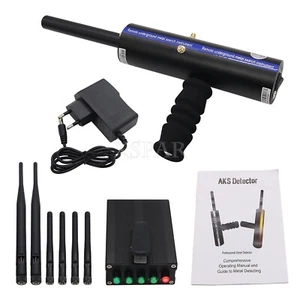 Long Range Gold Metal Detector Gems Diamond Finder Black w/ Six Antennas - Picture 1 of 9