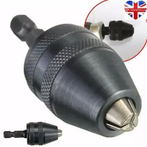 Keyless Adapter Hex Shank Driver Impact Screwdriver Tool Accessories Drill Chuck - Picture 1 of 10