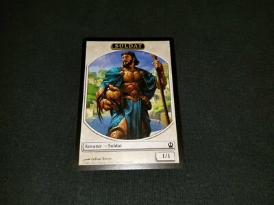 MTG 1x Theros League Promo LP German Soldier Token / Soldat - see description - Image 1 of 3