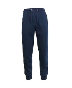Joggers Men's Sweatpants Navy Size Large Slim Fit Fleece Galaxy By Harvic - Picture 1 of 9