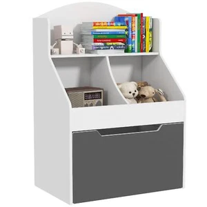 Libreria per Bambini a 2 Livelli con Cassetto 62x40x88 cm Bianco WTA594F Dechome - Foto 1 di 9