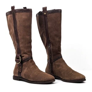 Cole Haan Women Brown Leather Riding Equestrian Tall Boots size 8 - Picture 1 of 8