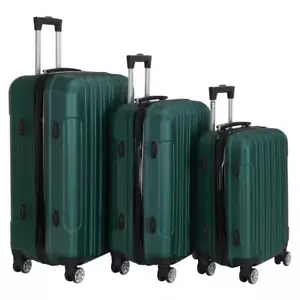20" 24" 28" Luggage Travel Set ABS Trolley Hard Shell Suitcase w/TSA Lock Green - Picture 1 of 10