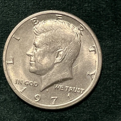1971-D Kennedy Half Dollar 50 Cent Coin Nice Cover