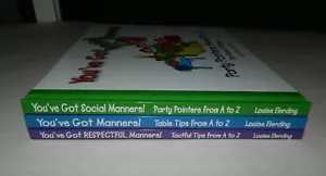 You've Got SOCIAL & RESPECTFUL & TABLE Manners Book Lot Louise Elerding NEW - Imagen 1 de 8