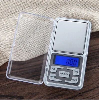 Báscula digital de 0,01 g gramos 500 g de bolsillo para joyas cocina alimentos pequeña mini escala - Imagen 1 de 4