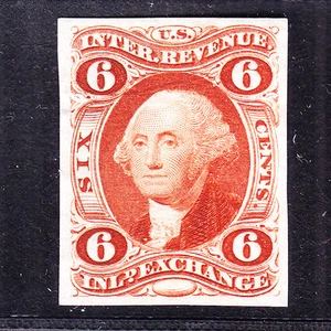 US R30P3 6c Inland Exchange Revenue Proof on India Paper - Picture 1 of 2