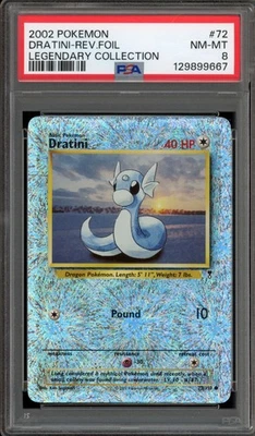 Pokemon Dratini Legendary Coll. Reverse Holo #72 PSA 8 - Image 1 of 2