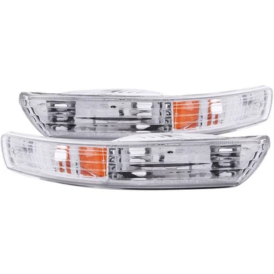 ANZO for 1998-2001 Acura Integra Euro Parking Lights Chrome w/ Amber Reflector - Image 1 of 4
