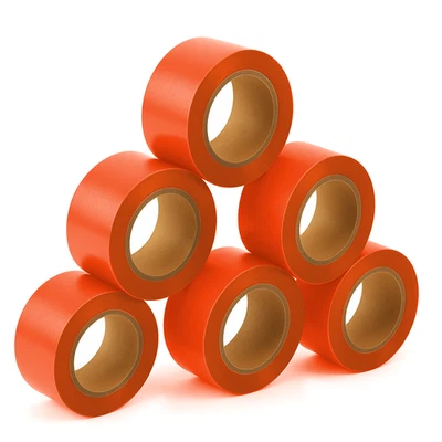 SINGHAL Orange Marker Tape - Pack of 4 Rolls, Each 1" × 300 ft Non-Adhesive