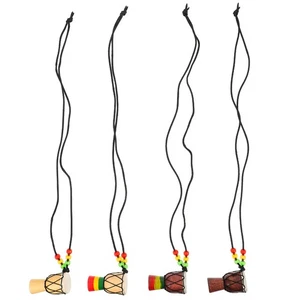  4pcs Creative Hanging Pendants African Drum Neck Chain Simple Necklace Decor - Picture 1 of 14