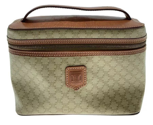 CELINE Pouch Borsa a mano modello cammello all over M29 accessorio trucco classico