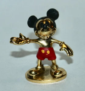 Vtg HUDSON PEWTER Figure MICKEY MOUSE Gold Plated DISNEY #3988 - Picture 1 of 5