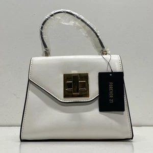 Forever 21 Faux Leather Mini Satchel Top Handle Purse - Picture 1 of 6