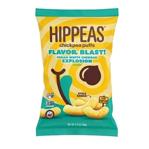 Hippeas Flavor Blast! Vegan White Cheddar Explosion, 3.75 Ounce, 12 Per Case - Picture 1 of 2