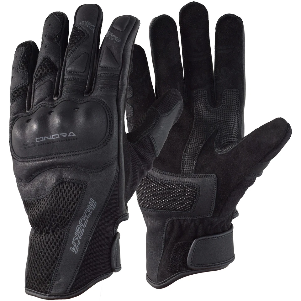 Modeka Sonora Handschuhe Schwarz Motorrad‑Handschuhe Textil Leder - Bild 1 von 1