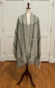 Traditional Mexican rebozo from Oaxca Mex. Mexican shawl,fringed vest!! - Picture 1 of 9