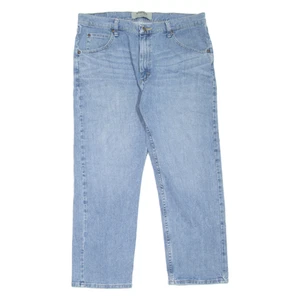 WRANGLER Authentics Mens Jeans Blue Regular Straight W36 L28 - Picture 1 of 6