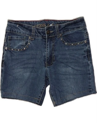 Pantalones Cortos Denim GUESS Mujer Cintura Alta US 14 XL W30 Azul Floral Algodón AC08 Foto 1 de 3
